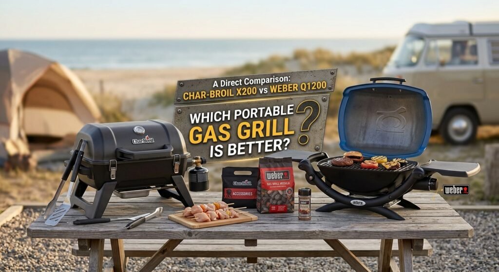 Char-Broil X200 vs Weber Q1200 Which Portable Gas Grill Is Better