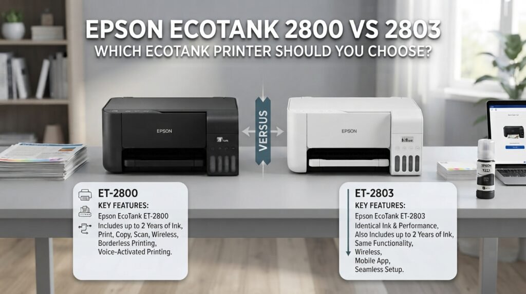 Epson EcoTank 2800 vs 2803