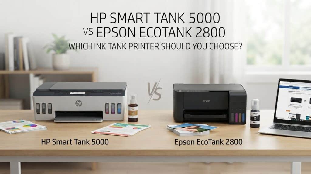 HP Smart Tank 5000 vs Epson EcoTank 2800